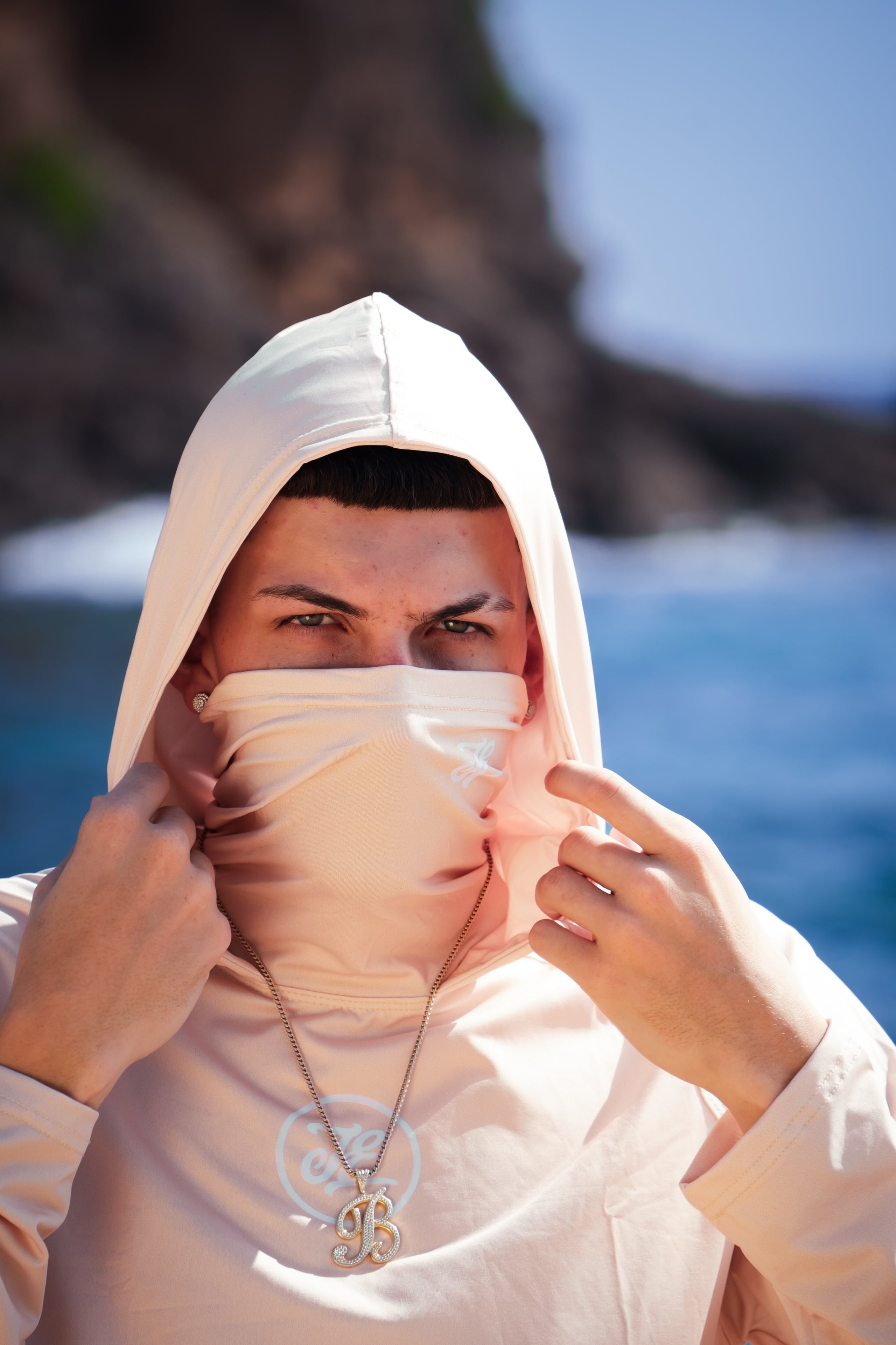 Cream Swim Hoodie