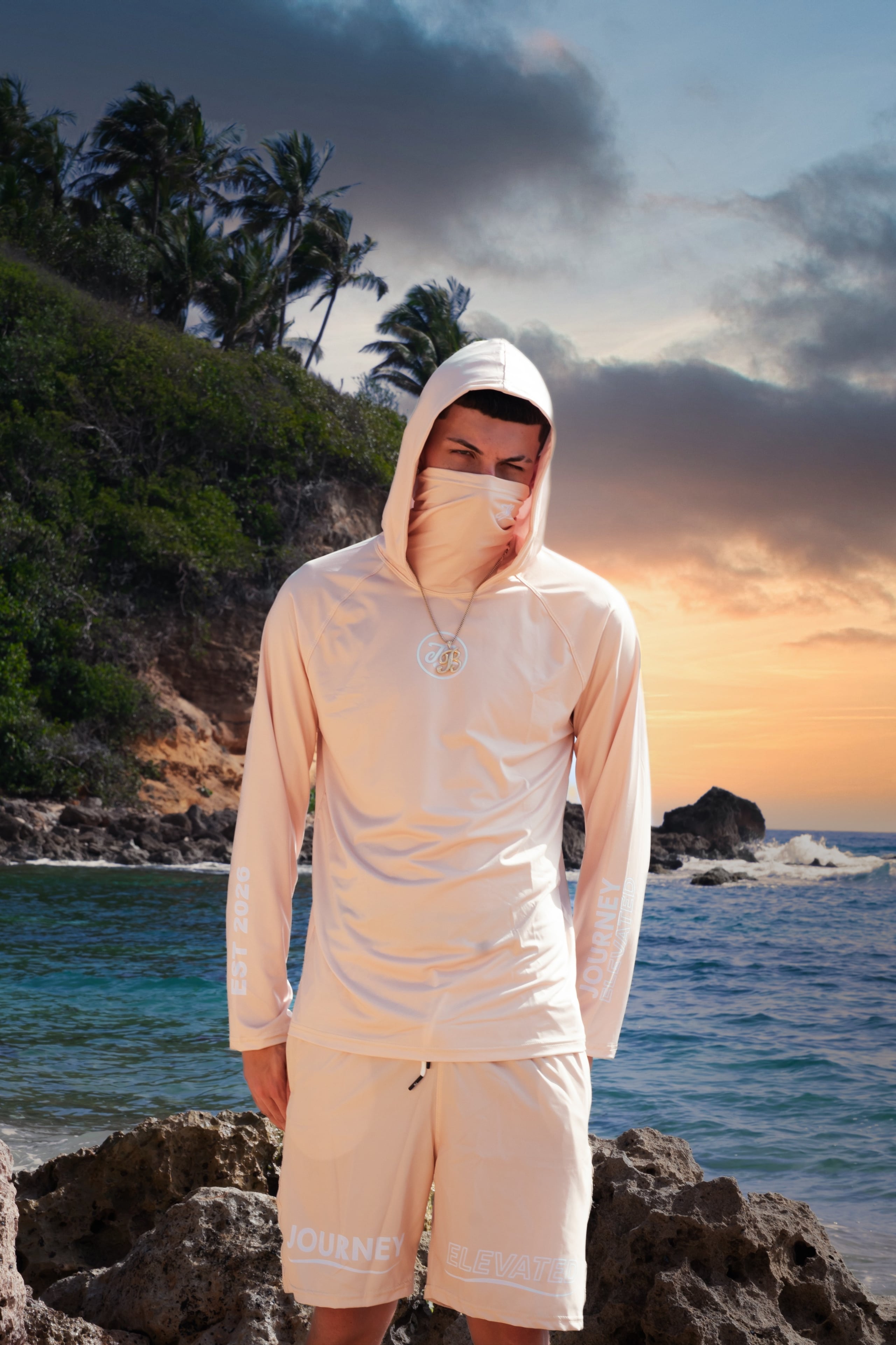 Cream Swim Hoodie
